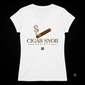 Cigar Snob Society w/Cigar Woman's V-neck Front & Back Tee